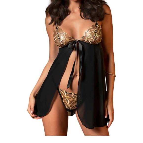 【LISE CHARMEL】新作★ECLATS D'OR★Babydoll Lise Charmel golden Babydoll ECLATS d'OR